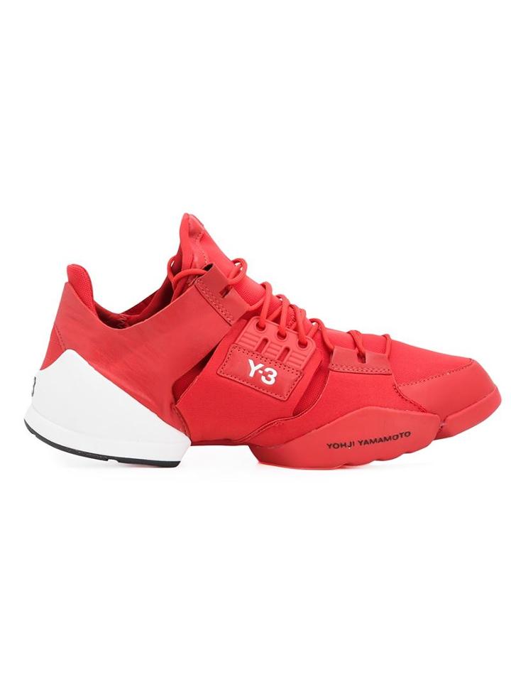 Y-3 Kanja Sneakers, Women's, Size: 7.5, Red, Leather/nylon