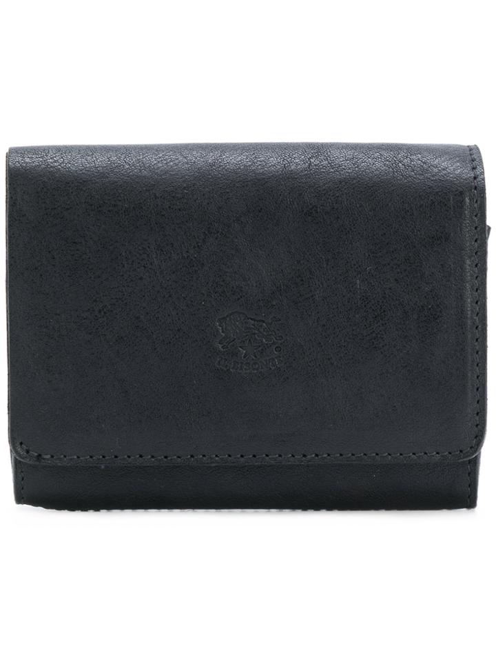 Il Bisonte Embossed Logo Wallet - Black