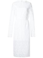 Christian Siriano Textured Long Sleeve Dress