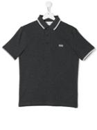 Boss Kids Teen Logo Embroidered Polo Shirt - Grey