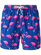 Mc2 Saint Barth Flamingo Swimming Shorts - Blue