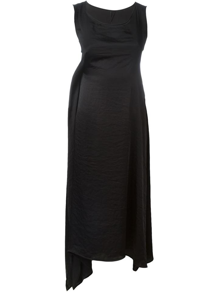 Masnada Asymmetric Midi Dress, Women's, Size: 44, Black, Silk