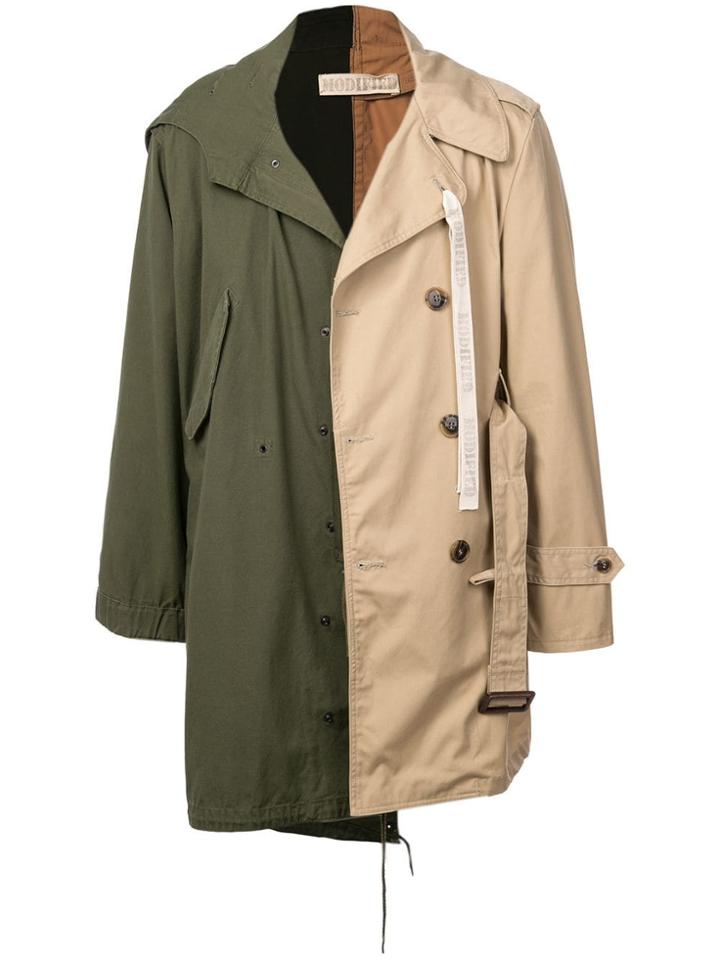 Maison Mihara Yasuhiro Military X Trench Coat - Green