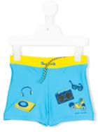 Little Marc Jacobs - Printed Swim Trunks - Kids - Polyamide/polyester/spandex/elastane - 6 Yrs, Boy's, Blue