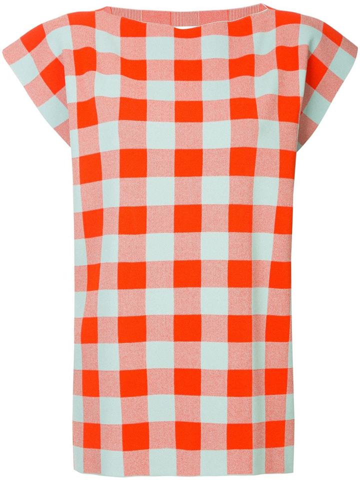 Jil Sander Checked Boxy Blouse - Orange