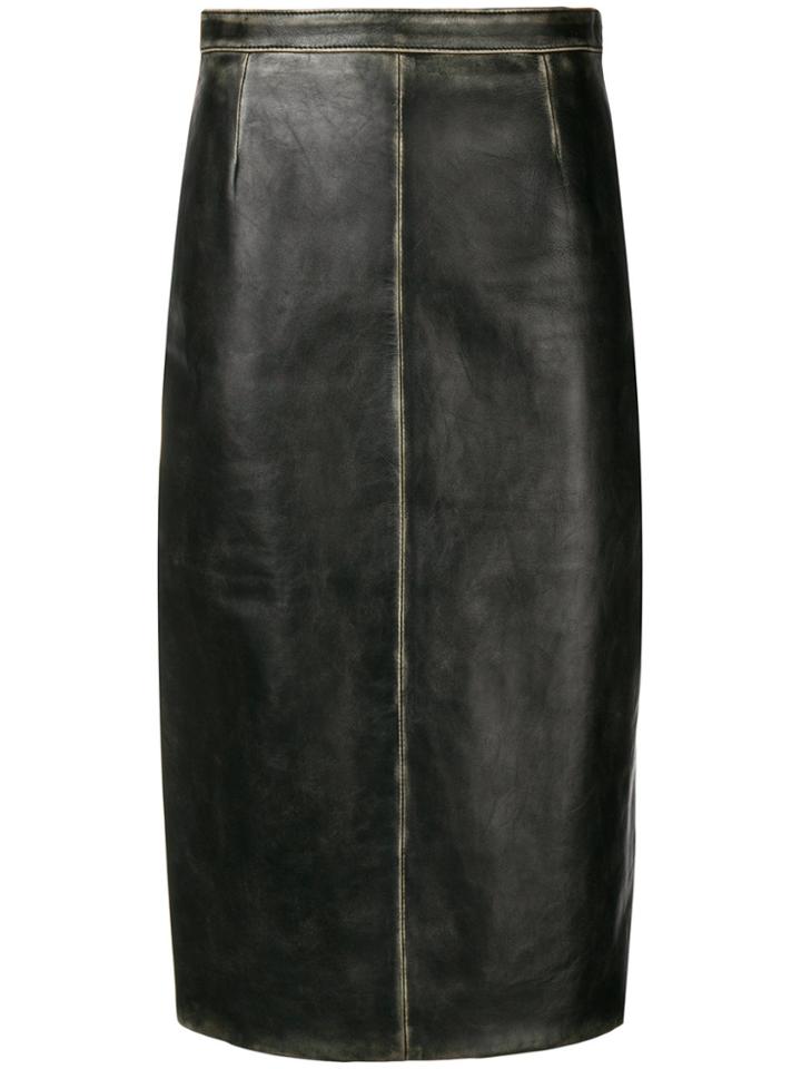Miu Miu Faded Detail Skirt - Black