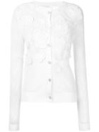 Chloé - 3d Floral Cardigan - Women - Cotton - M, White, Cotton