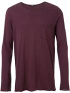 Bassike Button Pocket Longsleeved T-shirt, Men's, Size: S, Pink/purple, Organic Cotton
