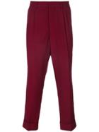 Ami Alexandre Mattiussi Pleated Carrot Fit Trousers - Pink