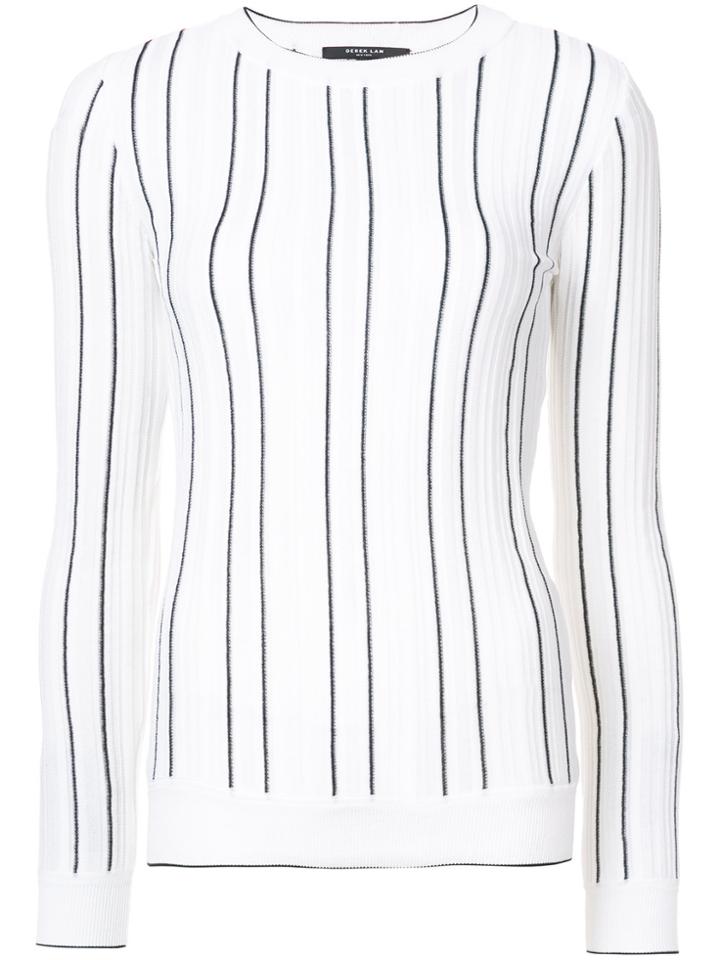 Derek Lam Stripe Long-sleeve Sweater - White