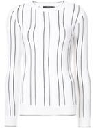 Derek Lam Stripe Long-sleeve Sweater - White