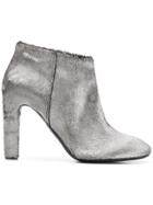Del Carlo Metallic Ankle Boots - Silver