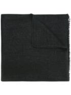 Brunello Cucinelli Frayed Scarf, Women's, Black, Polyester/polyamide/linen/flax