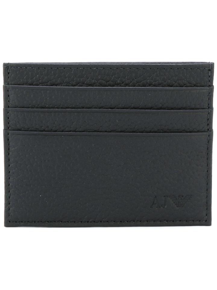 Armani Jeans Logo Embossed Cardholder - Black