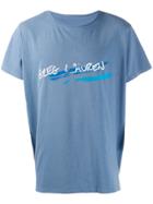 Greg Lauren Logo Print T-shirt - Blue