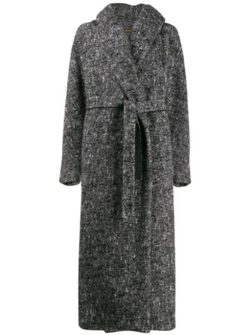 Max Mara Atelier Long Belted Coat - Black