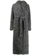 Max Mara Atelier Long Belted Coat - Black