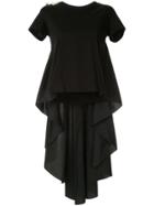 Edward Achour Paris Poplin-panelled T-shirt - Black