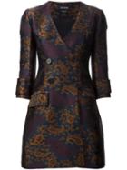 Yigal Azrouel Jacquard Double Breasted Coat Dress