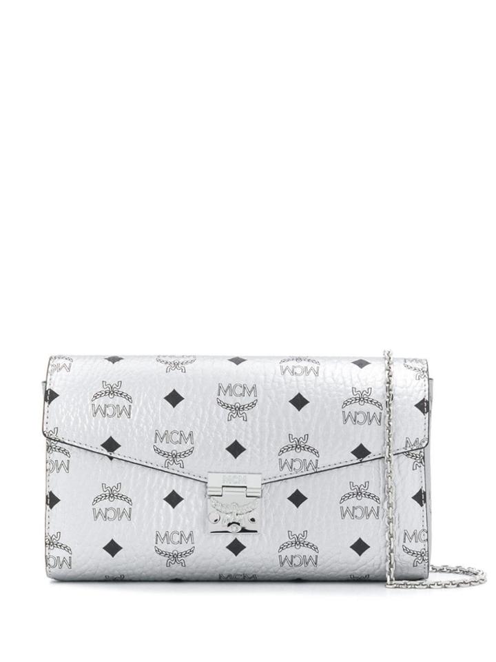Mcm Millie Flap Crossbody Bag - Silver