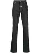 Zilver Printed Denim Trouser With Front Zippers In Bci Cotton - Blue