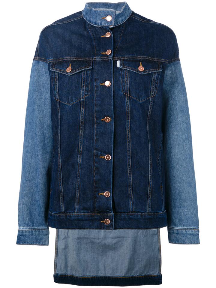 Aalto - Contrast Denim Jacket - Women - Cotton - 38, Women's, Blue, Cotton