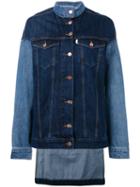 Aalto - Contrast Denim Jacket - Women - Cotton - 38, Women's, Blue, Cotton