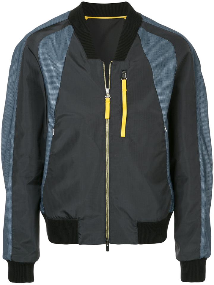 Geym Tech Panelled Bomber Jacket - Black