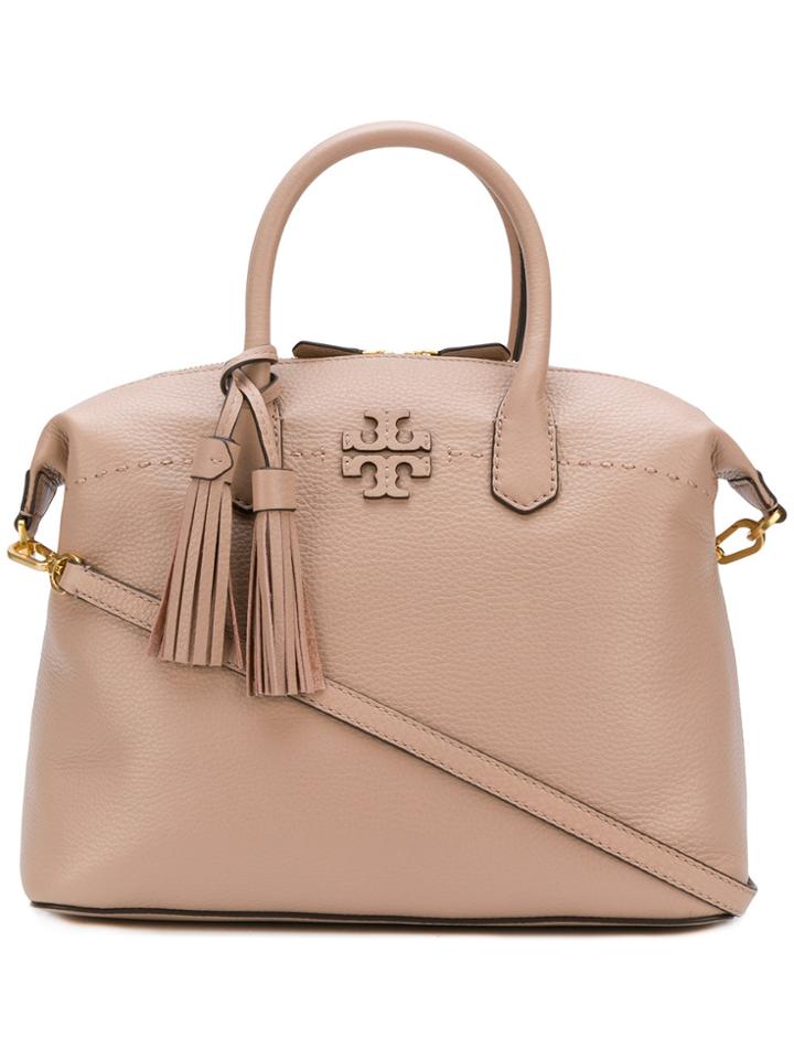 Tory Burch Mcgraw Slouchy Satchel - Pink & Purple