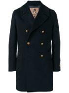 Sealup Double-breasted Coat - Blue