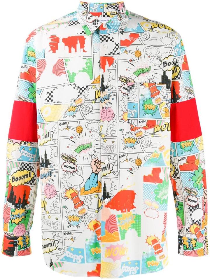 Comme Des Garçons Shirt Cartoon Print Shirt - Red
