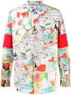 Comme Des Garçons Shirt Cartoon Print Shirt - Red