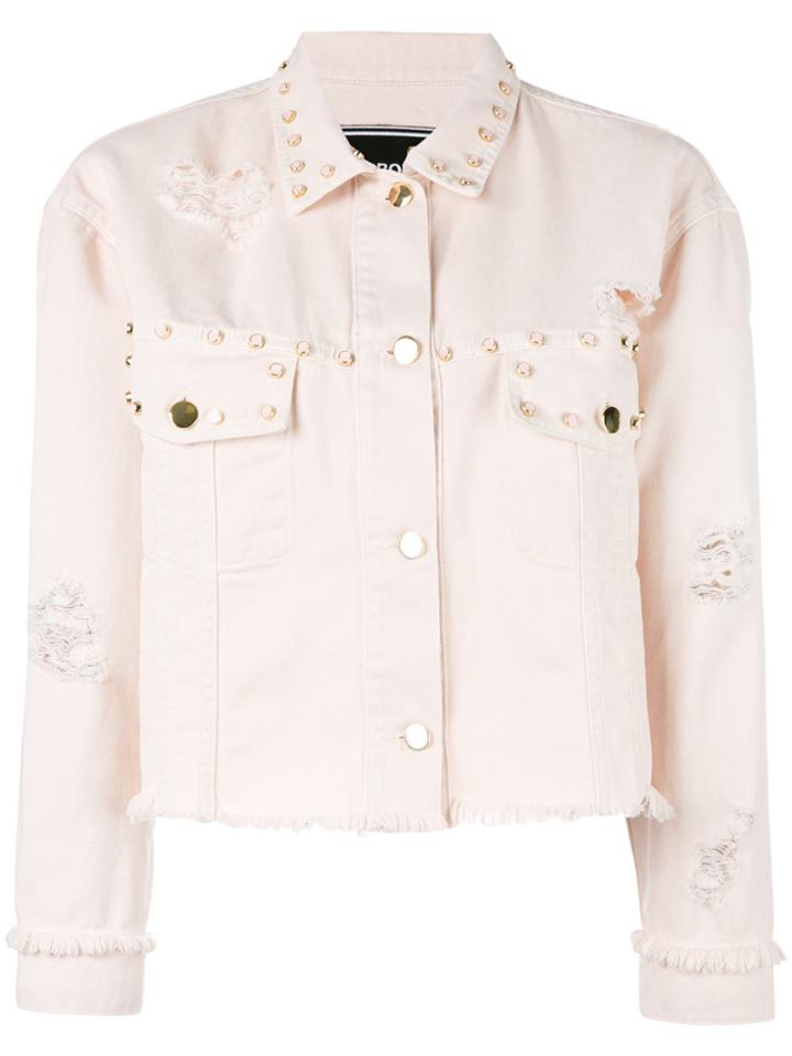 Marco Bologna Oversized Studs Denim Jacket - Pink & Purple