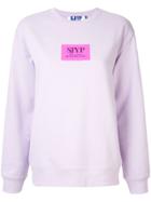 Sjyp Logo Print Sweatshirt - Purple