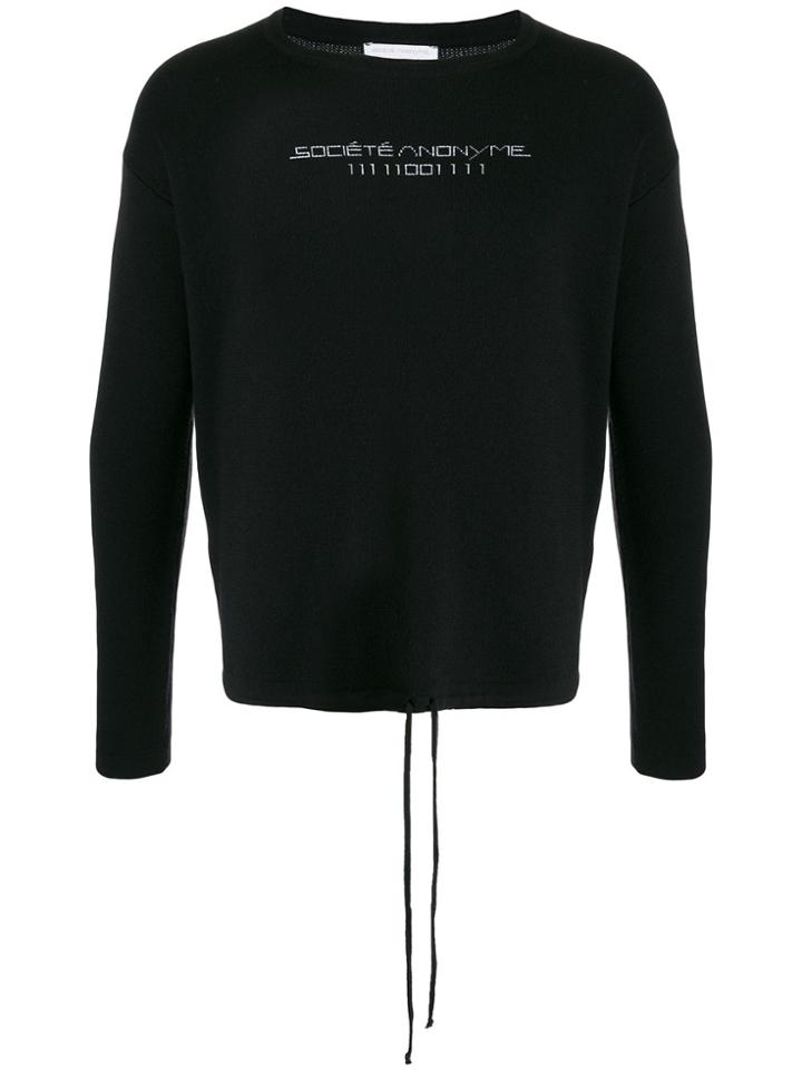 Société Anonyme Logo Detail Jumper - Black