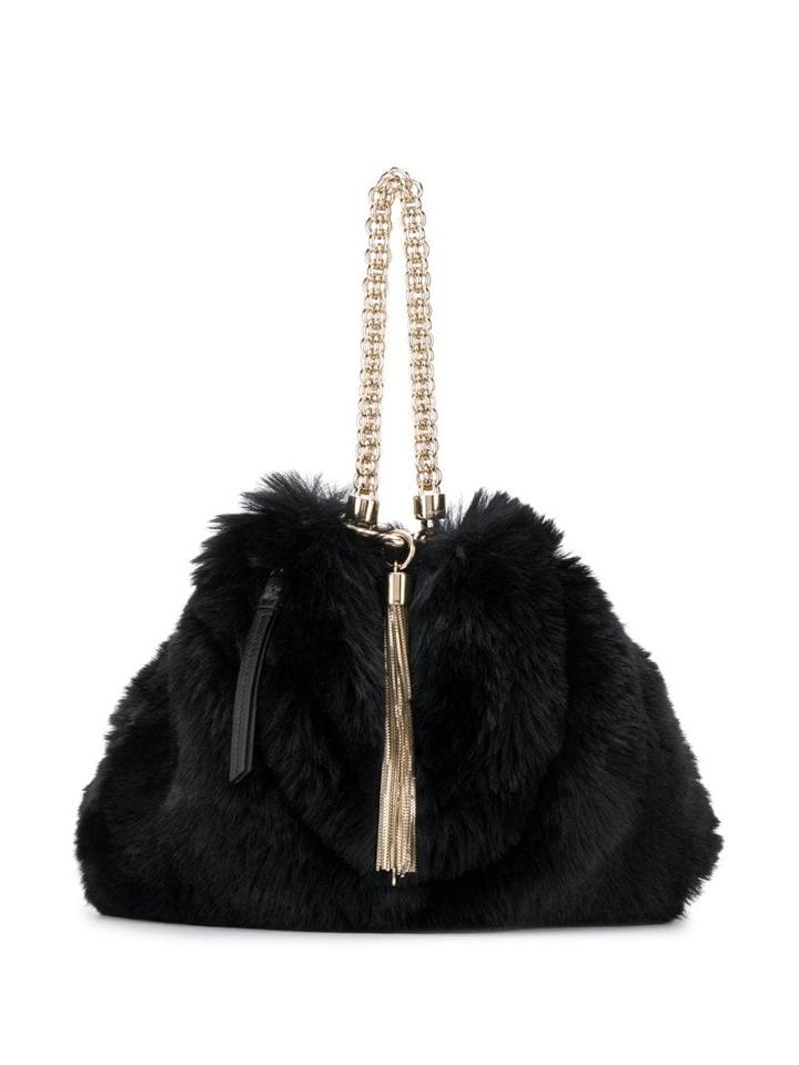 Jimmy Choo Callie Faux Fur Bag - Black