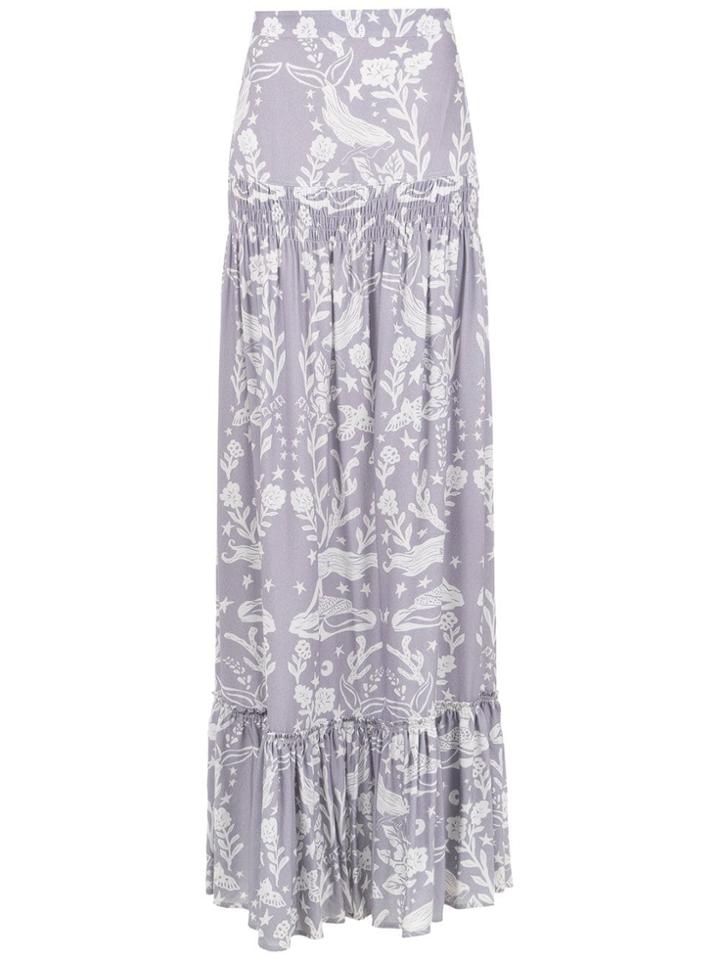 Martha Medeiros Paris Printed Skirt - Pink & Purple