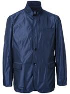 Kent & Curwen Fine Stripe Casual Blazer Jacket, Men's, Size: Large, Blue, Polyester