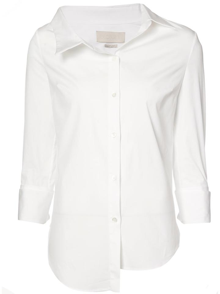 Monse Asymmetric Buttoned Shirt, Women's, Size: 0, White, Cotton/polyurethane