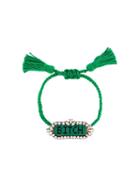 Shourouk 'bitch' Beaded Bracelet, Women's, Green
