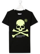 Philipp Plein Junior Logo Skull Print T-shirt - Black