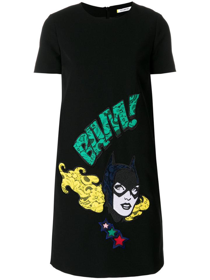Iceberg Patch T-shirt Dress - Black