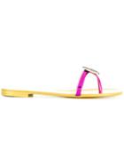 Giuseppe Zanotti Design Beaded Fish Flip Flop - Metallic
