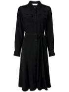 Diane Von Furstenberg Chest Pocket Shirt Dess - Black