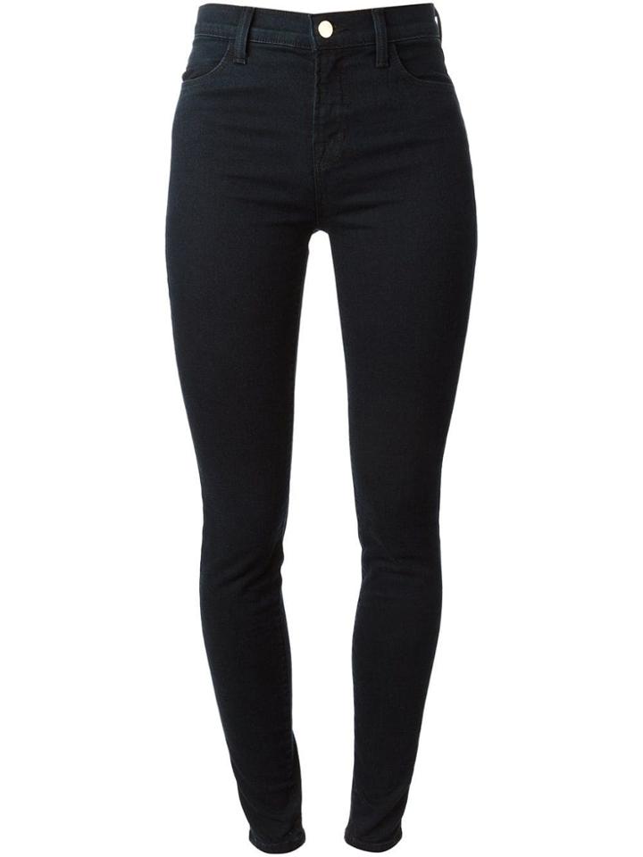 J Brand High Waisted Skinny Jeans - Blue