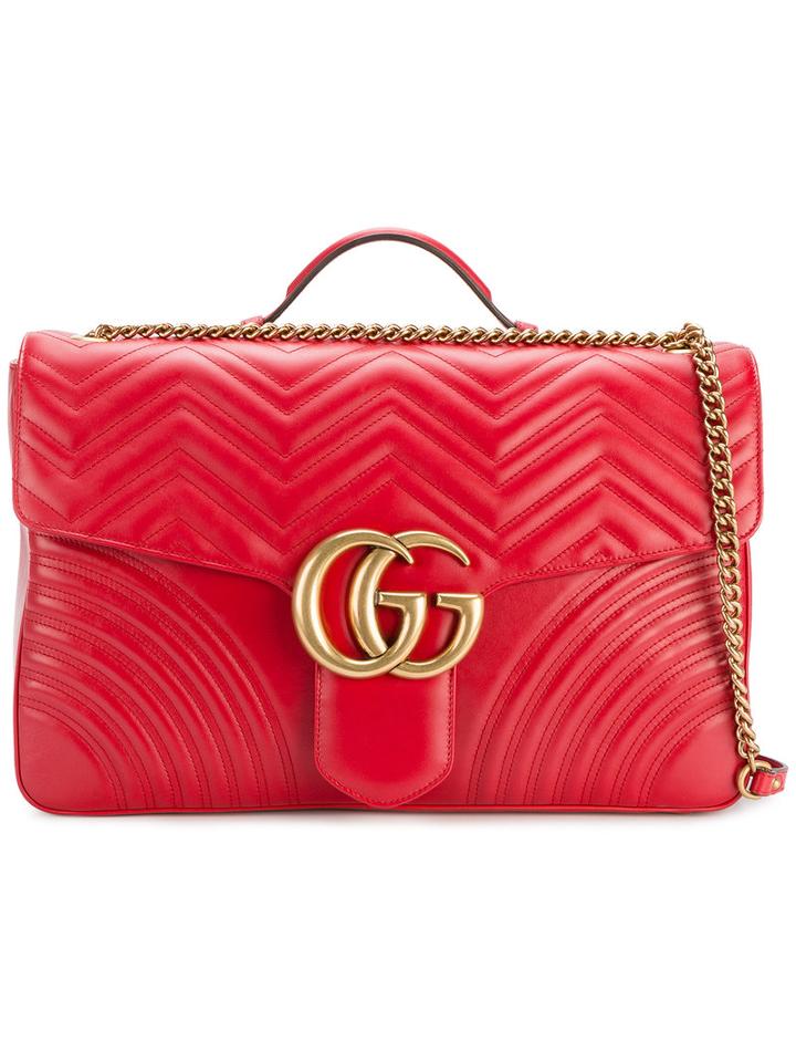 Gucci - Oversized Marmont 2.0 Tote - Women - Leather/metal - One Size, Red, Leather/metal