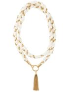 Agnona Braided Tassel Pendant Necklace