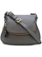Tom Ford Multi Zip Shoulder Bag, Women's, Grey, Calf Leather/zamac
