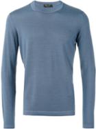 Loro Piana Plain Sweatshirt, Men's, Size: 48, Blue, Silk/virgin Wool