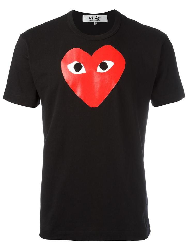 Comme Des Garçons Play Logo Print T-shirt, Men's, Size: Xl, Cotton